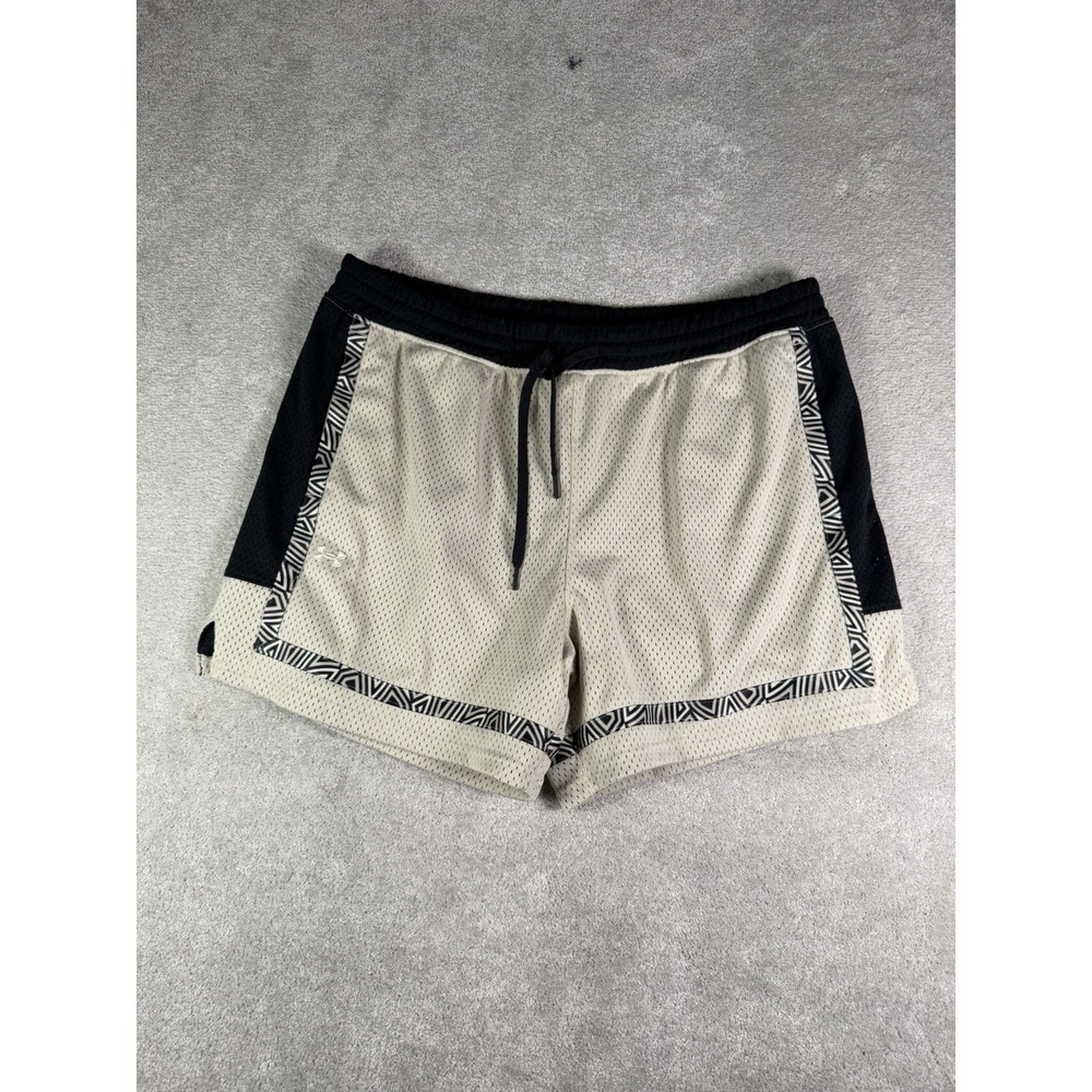 Under Armour UA Baseline Pro Mesh Basketball Shorts Womens XL 5" Beige Black